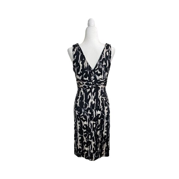 Teri Jon rickie freeman black & gray beaded straps empire midi satin dress size - Picture 8 of 9
